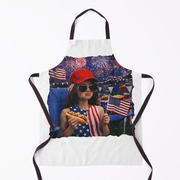 Item preview, Just Here for The Wieners Funny 4th of July Girl Face Meme T-Shirt designed and sold by RKdrawings.