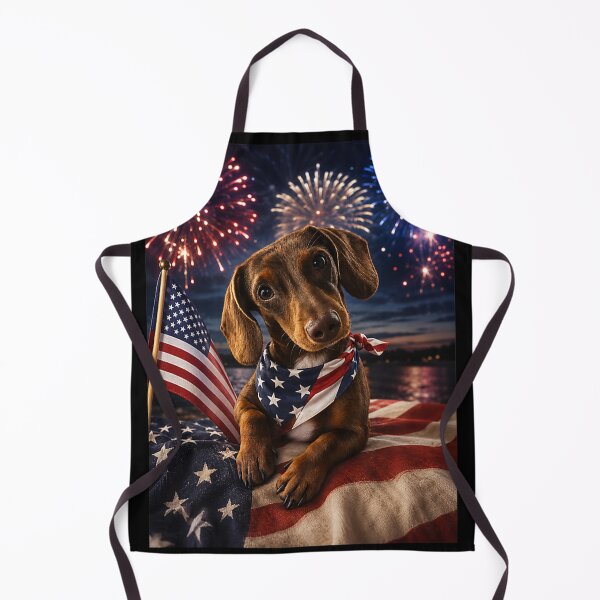 Item preview, 4th of July Patriotic Weenie Dog Independence Day designed and sold by OMITTEROMINOUS.