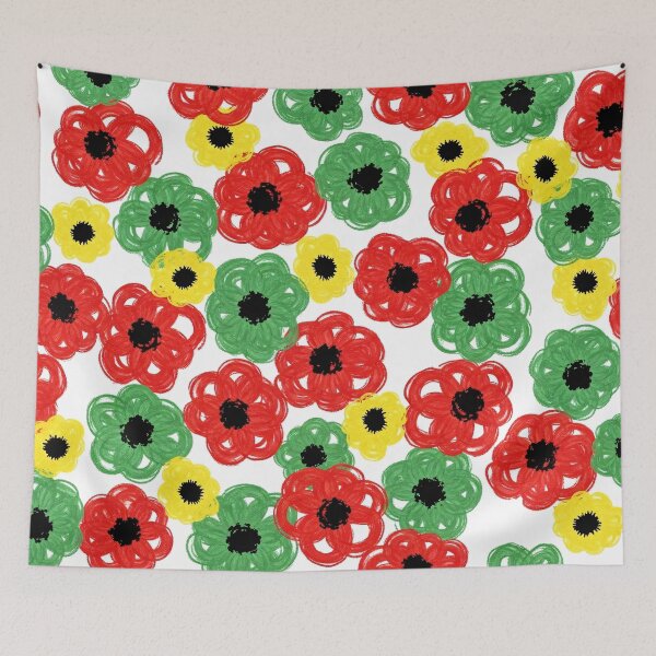 Item preview, Colorful Hand Drawn Flower Pattern designed and sold by PixorStudio.