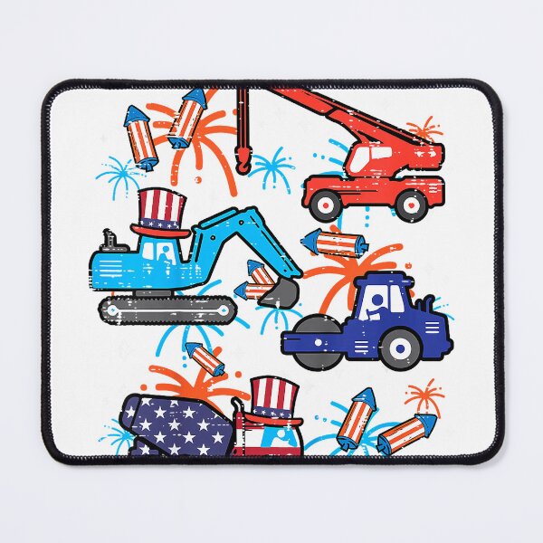 Item preview, Kids 4th July Construction Trucks Vehicle Patriot Boy Kid Toddler T-Shirt designed and sold by KTY-NUSS.