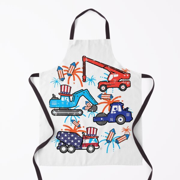Item preview, Kids 4th July Construction Trucks Vehicle Patriot Boy Kid Toddler T-Shirt designed and sold by KTY-NUSS.
