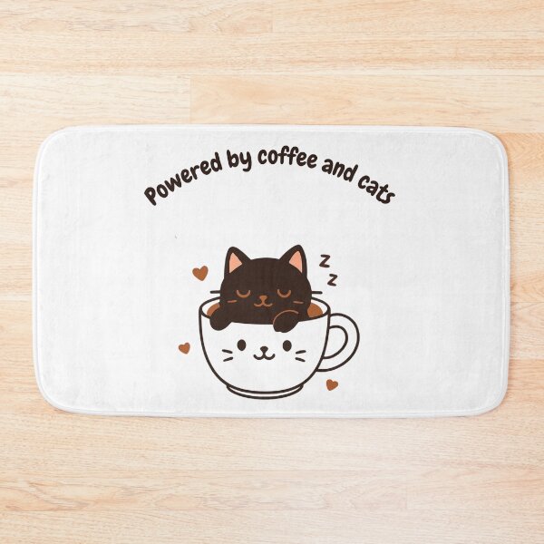 Item preview, Cute Cats and Delicious Coffee Design designed and sold by AustralArt.