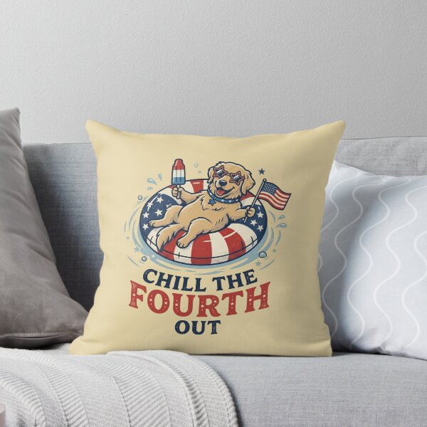Item preview, Chill The 4 Fourth Out Golden Dog Retriever 4th of July Dog designed and sold by ChinkyCat Official.