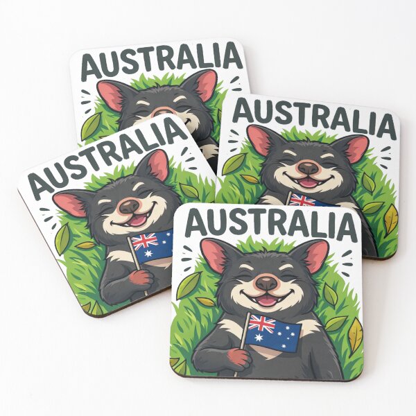 Item preview, Tasmanian Devil Australia Flag designed and sold by ryanapples2.
