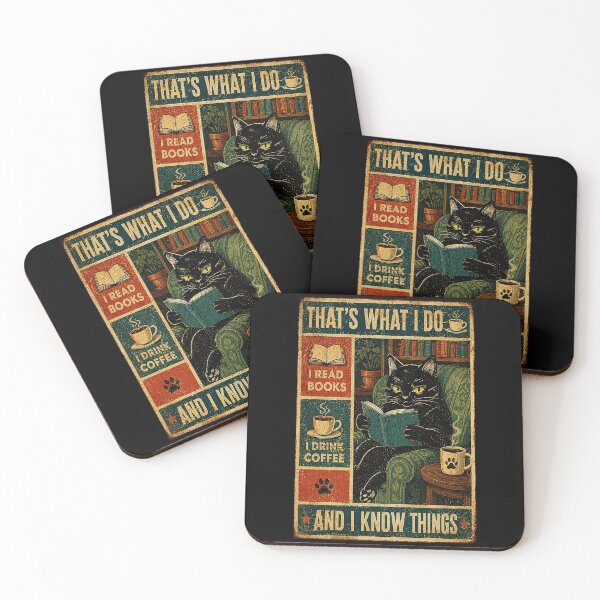 Item preview, Vintage Black Cat Book Lover Coffee Reading Nook designed and sold by eliramaison.