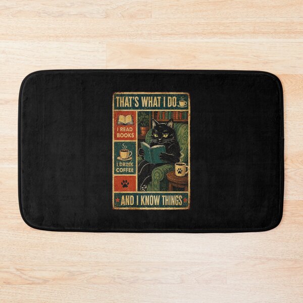 Item preview, Vintage Black Cat Book Lover Coffee Reading Nook designed and sold by eliramaison.