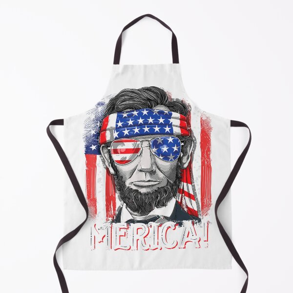 Item preview, Lincoln 4th of July Merica Abe Boys Men Women American Flag T-Shirt designed and sold by RKdrawings.