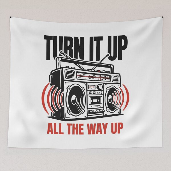 Item preview, Turn It Up All The Way Up Boombox designed and sold by SonglyMusic.