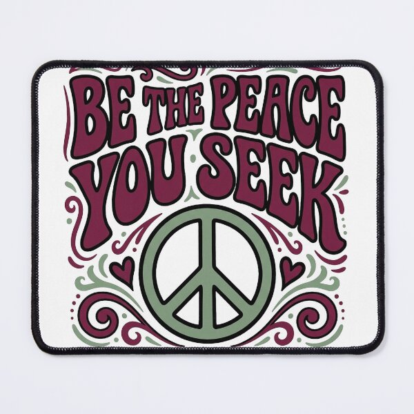 Item preview, Be The Peace You Seek — Retro Groovy Mindfulness designed and sold by PlushFutura.
