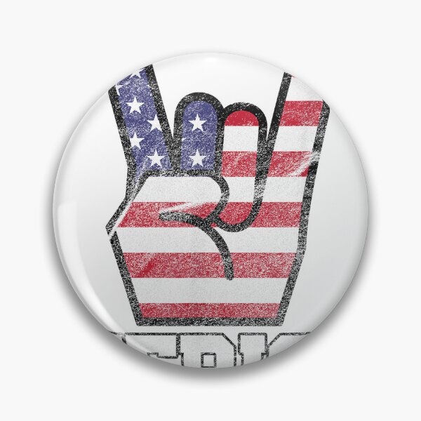 Item preview, Merica Rock Sign 4th of July Vintage American Flag Retro USA T-Shirt Small designed and sold by gidget-gadget.
