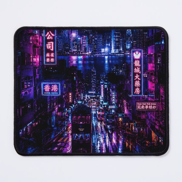 Item preview, Hong Kong Neon Skyline Reflections in a Cyber City Night designed and sold by ferminhays.
