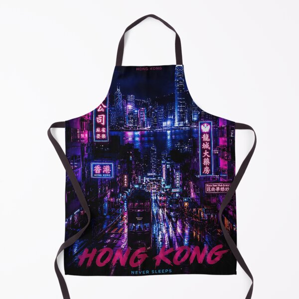 Item preview, Hong Kong Neon Skyline Reflections in a Cyber City Night designed and sold by ferminhays.