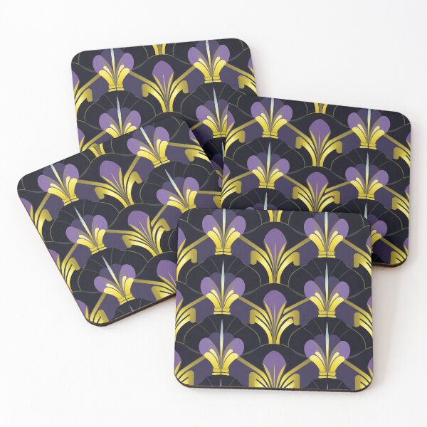 Item preview, Art Deco Purple And Golden Luxurious Pattern designed and sold by DEC02.