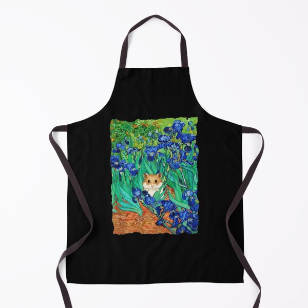 Item preview, Curious Orange Cat Among Blue Iris Garden Painting designed and sold by JordynLadukeg65.