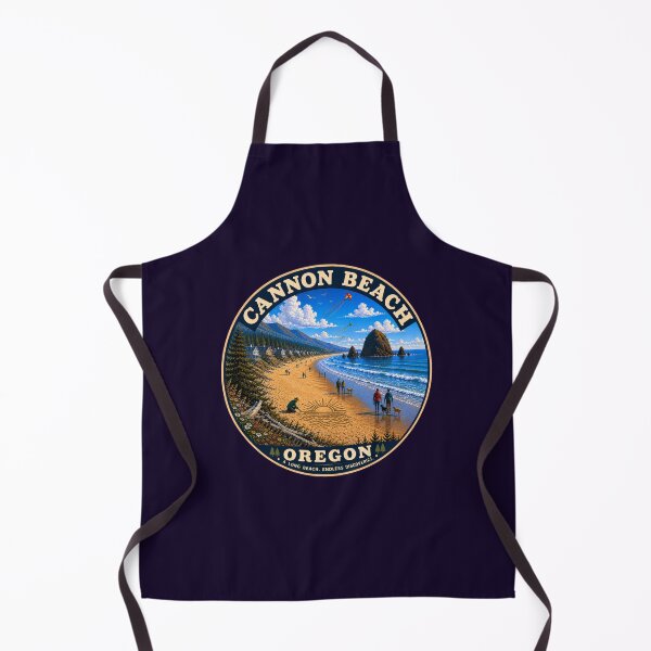 Item preview, Cannon Beach Oregon Coastal Badge | Haystack Rock Dusk Travel Sticker designed and sold by Swanny's Custom T-shirt and Gift Designs.