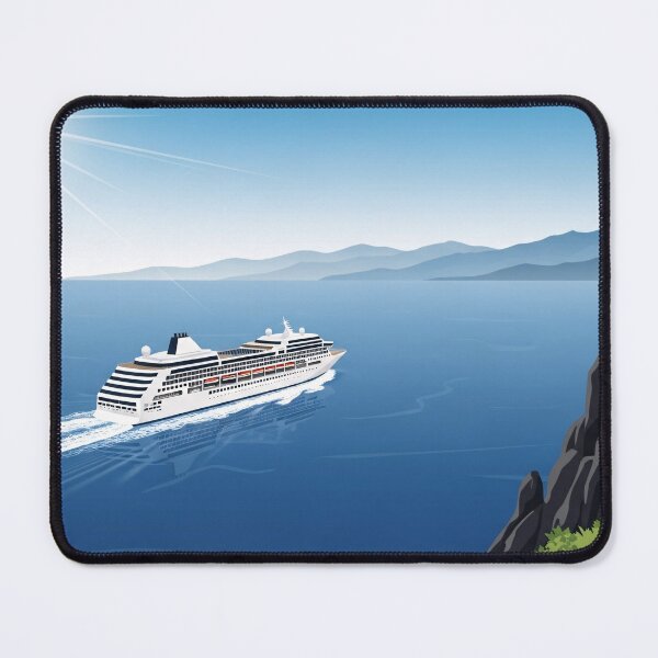 Item preview, Sunlit Cruise Voyage Seascape designed and sold by PixorStudio.