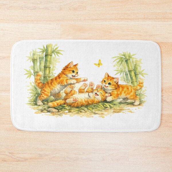 Item preview, Kittens in Bamboo Garden designed and sold by PlengPoomofArts.