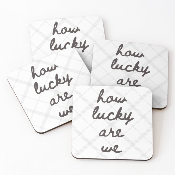 Item preview, How Lucky Are We - Bookish Quote designed and sold by SaltedBeachPaperie.