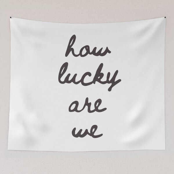 Item preview, How Lucky Are We - Bookish Quote designed and sold by SaltedBeachPaperie.