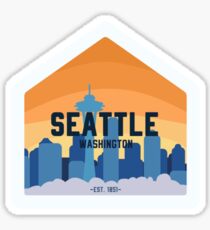 Seattle Skyline Badge Sticker