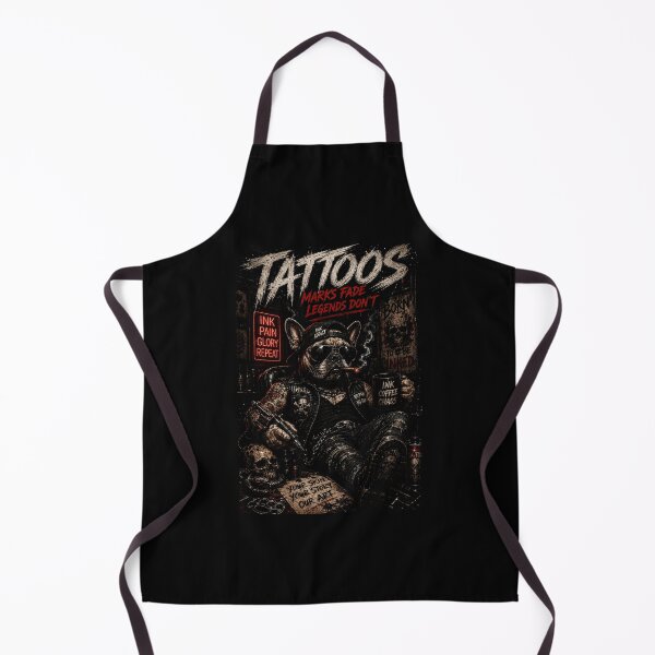 Item preview, Vintage Tattoo Bulldog Biker with Dark Rebel Energy designed and sold by Modaozushi216.