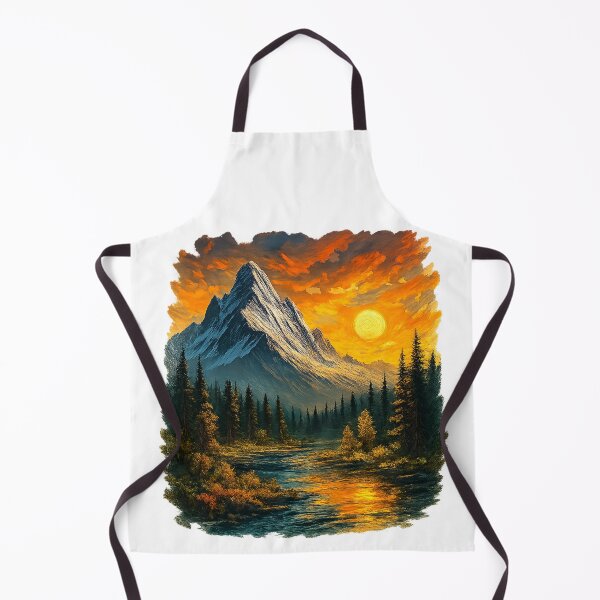 Item preview, Fiery Mountain Sunset River designed and sold by syotos-ai.