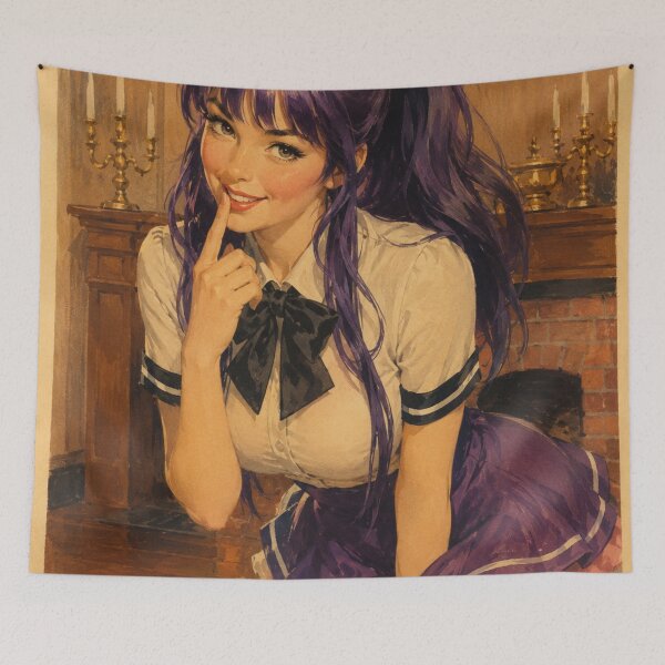 Item preview, Retro Anime Pinup Girl – Vintage Kawaii Waifu Aesthetic designed and sold by Cosplayvintage.