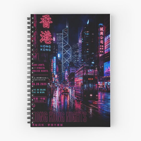 Item preview, Hong Kong Nights Neon Rain Cityscape After Dark designed and sold by ferminhays.
