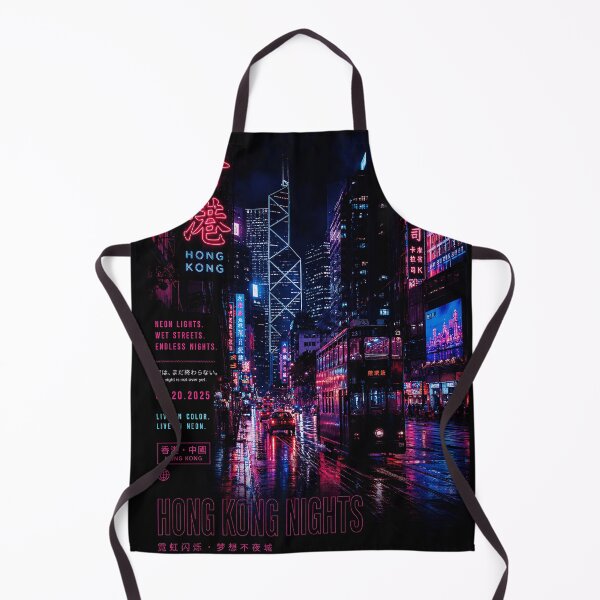 Item preview, Hong Kong Nights Neon Rain Cityscape After Dark designed and sold by ferminhays.