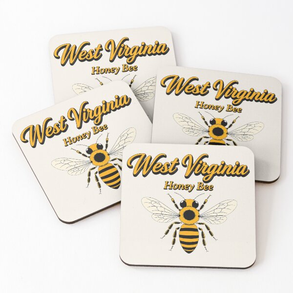 Item preview, West Virginia Honey Bee Vintage Illustration designed and sold by The-Drip-Studio.