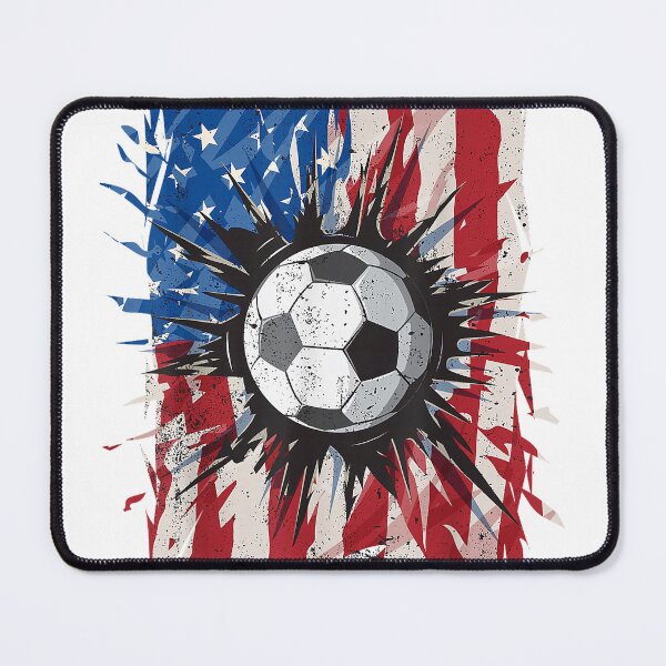 Item preview, Patriotic Soccer 4th of July Men USA American Flag Boys T-Shirt designed and sold by RKdrawings.