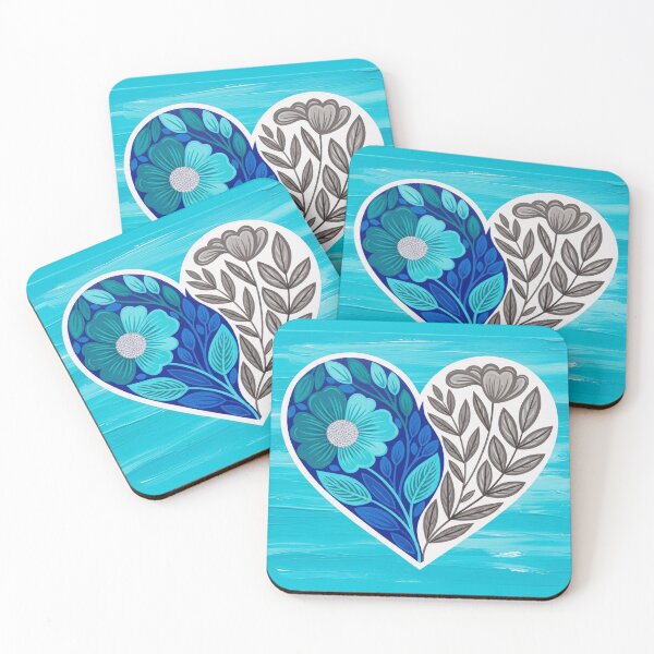 Item preview, Split Heart Floral Contrast designed and sold by PixorStudio.