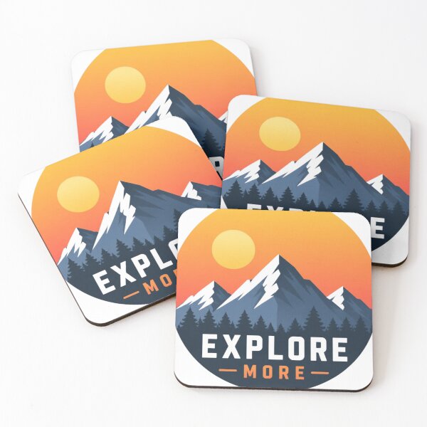 Item preview, Explore More Mountains Sunset Adventure Badge designed and sold by redblink store.