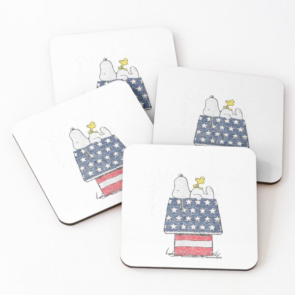Item preview, Peanuts - Snoopy Woodstock Patriotic July 4th House T-Shirt designed and sold by gidget-gadget.