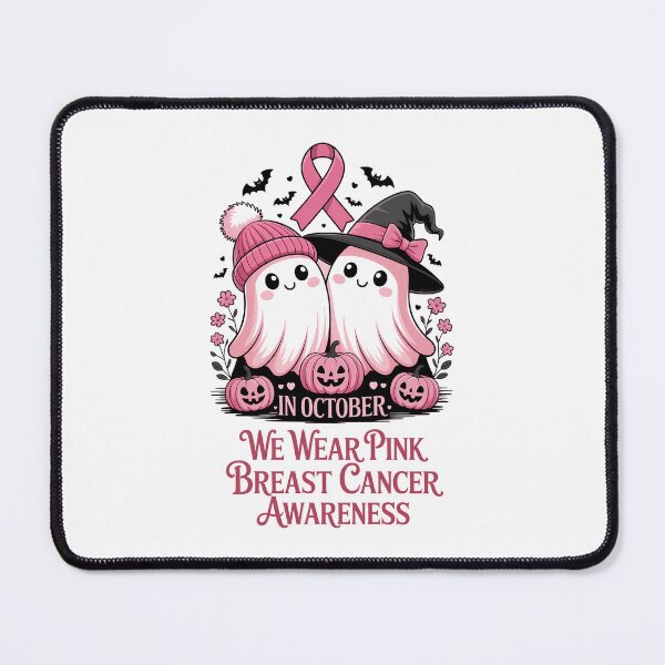 Item preview, in October We Wear Pink Ghost Witch Breast Cancer Awareness designed and sold by sailorjessiArt.