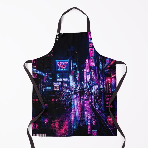 Item preview, Neon Nights Rainy Tokyo Style Street Cityscape Poster designed and sold by ferminhays.