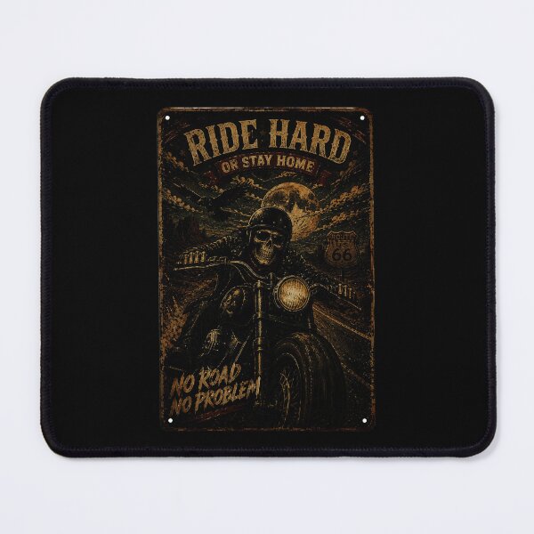 Item preview, Ride Hard Skull Biker Under Moonlit Highway Vintage designed and sold by Modaozushi216.