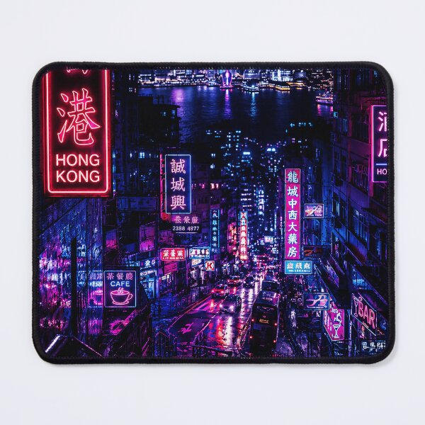 Item preview, Neon Hong Kong Night Street Cyberpunk City Lights designed and sold by ferminhays.