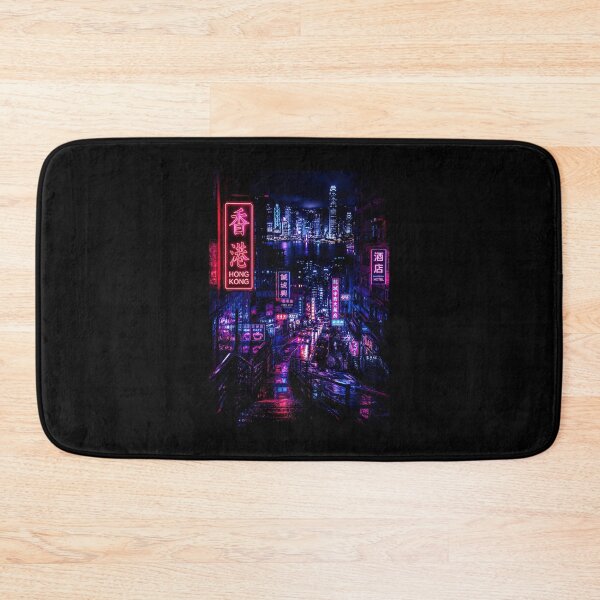 Item preview, Neon Hong Kong Night Street Cyberpunk City Lights designed and sold by ferminhays.