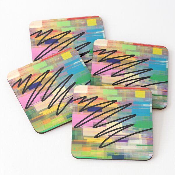 Item preview, Squiggles Line Art On Abstract Colorful Scattered Pattern designed and sold by DEC02.