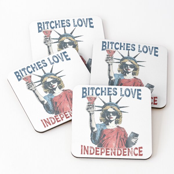 Item preview, Retro Bitches Love Independence Funny 4th of July T-Shirt designed and sold by kevincuellar.