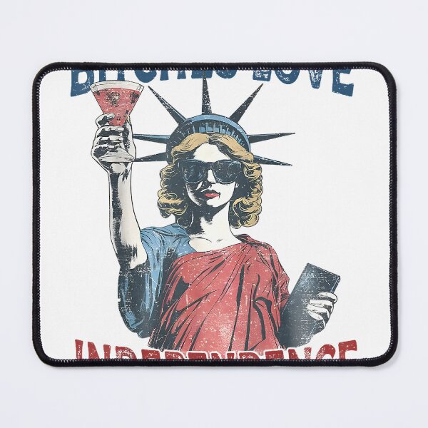 Item preview, Retro Bitches Love Independence Funny 4th of July T-Shirt designed and sold by kevincuellar.