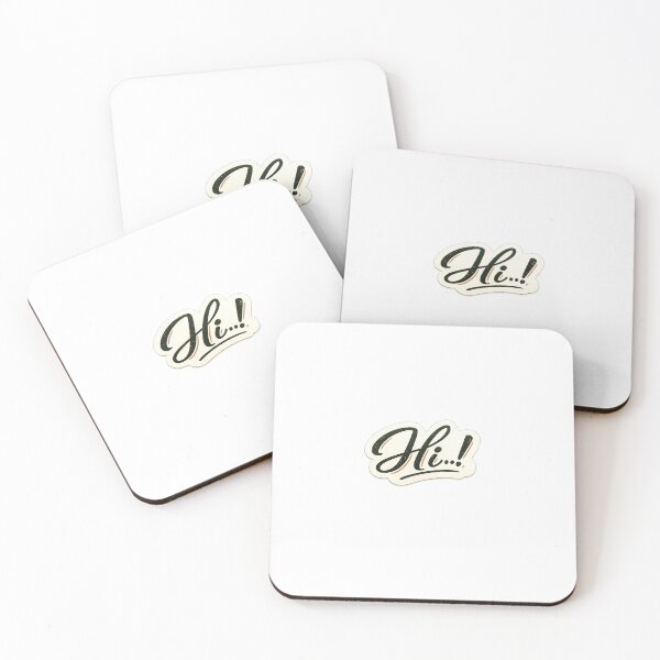 Item preview, Hi...! Sticker | Minimalist Greeting Aesthetic designed and sold by Wild Harbor.