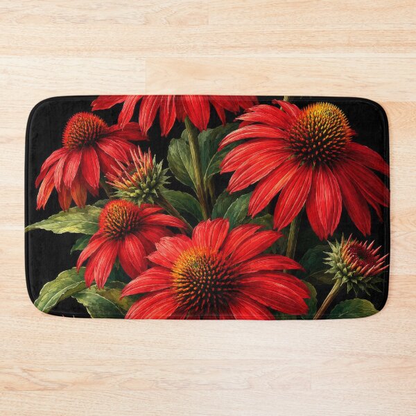 Item preview, Red Echinacea Dark Floral Bouquet designed and sold by scicilysimonee.