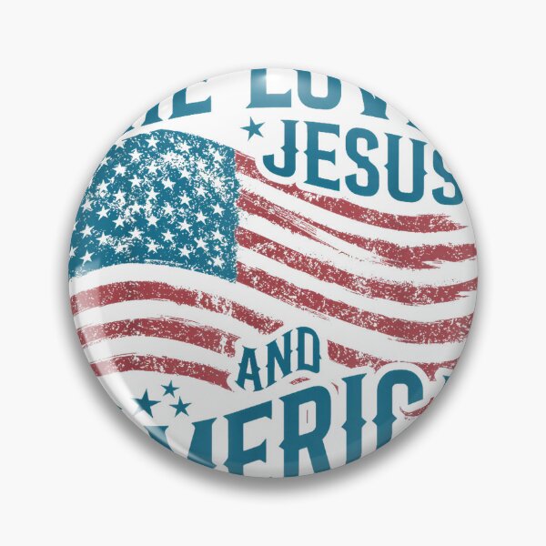 Item preview, She Loves Jesus and America Too USA Flag 4th of July T-Shirt designed and sold by gidget-gadget.