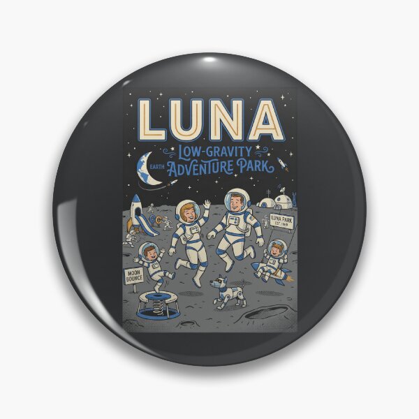 Item preview, Moon Retro NASA Travel Poster Low Gravity Park designed and sold by RetroRewind Studio.