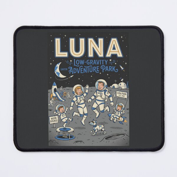 Item preview, Moon Retro NASA Travel Poster Low Gravity Park designed and sold by RetroRewind Studio.