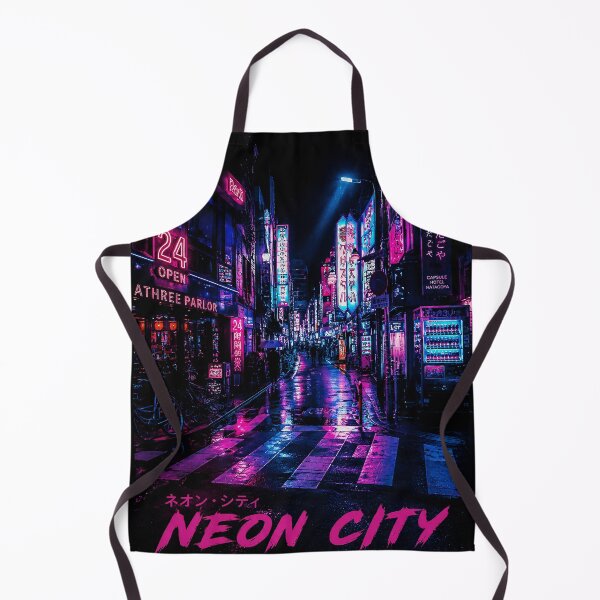 Item preview, Neon City Rainy Night Street Retro Futuristic Urban designed and sold by ferminhays.