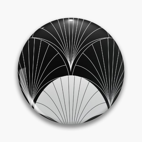 Item preview, Asian Art Deco Black And White Fan Pattern  designed and sold by DEC02.