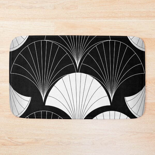 Item preview, Asian Art Deco Black And White Fan Pattern  designed and sold by DEC02.